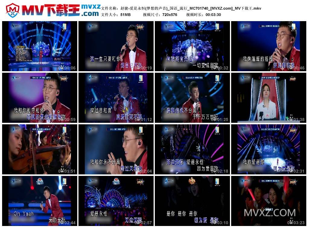 赵骏-爱是永恒(梦想的声音)_国语_流行_MC701740